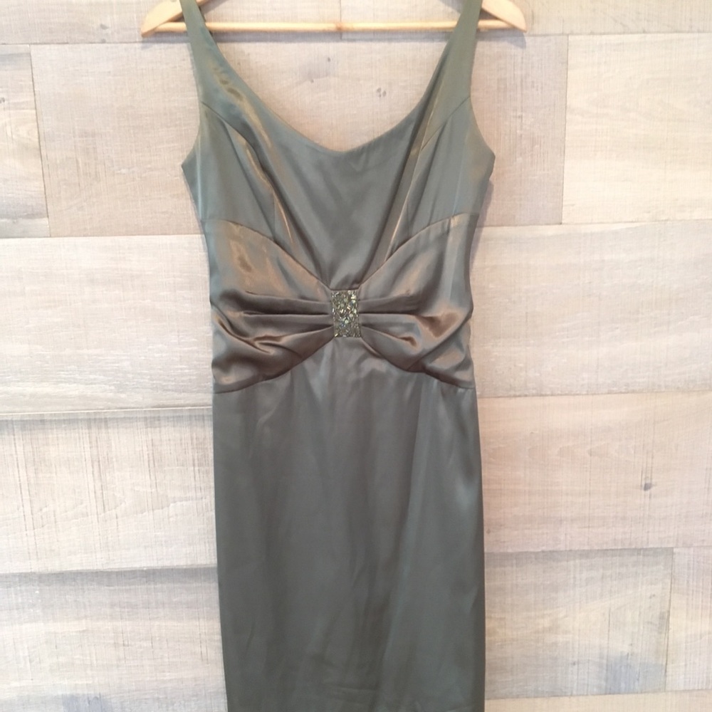 Eliza J NY olive green short party dress size 4
